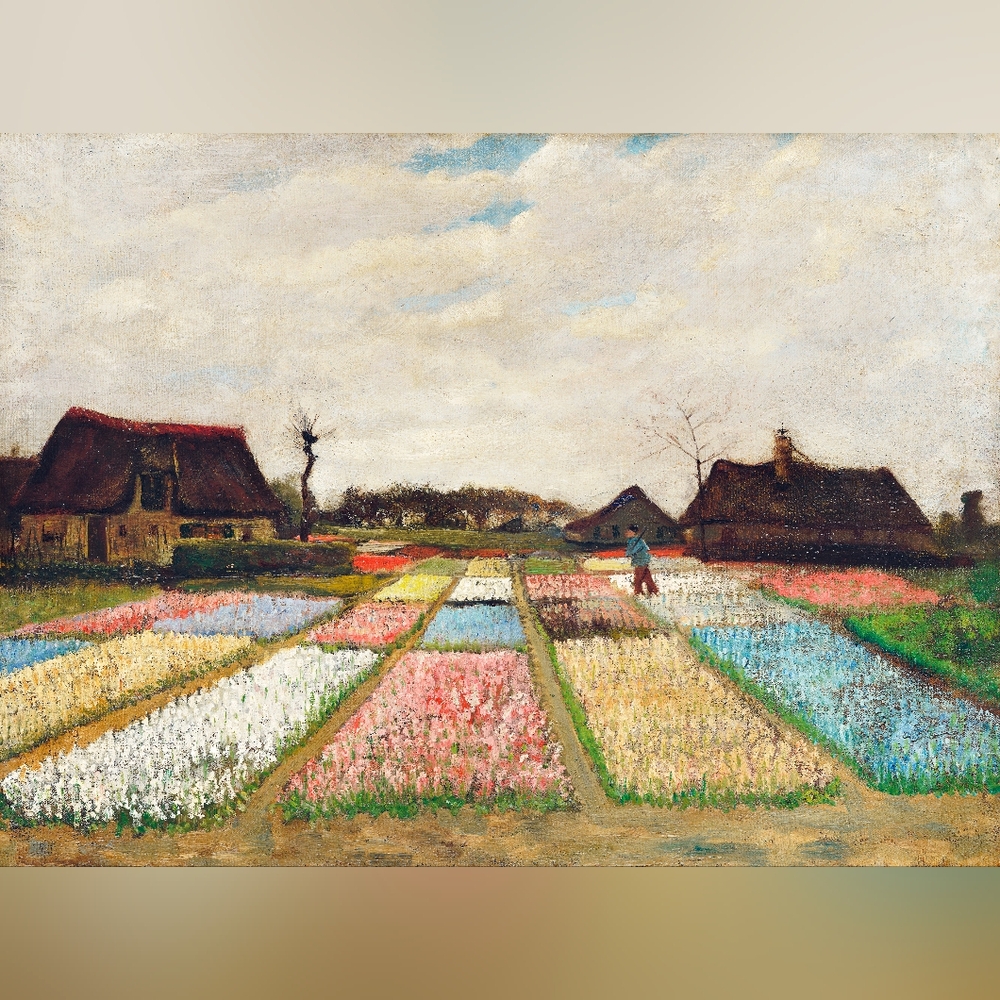 Flower Beds in Holland (1883) by Vincent Van Gogh. Art Print